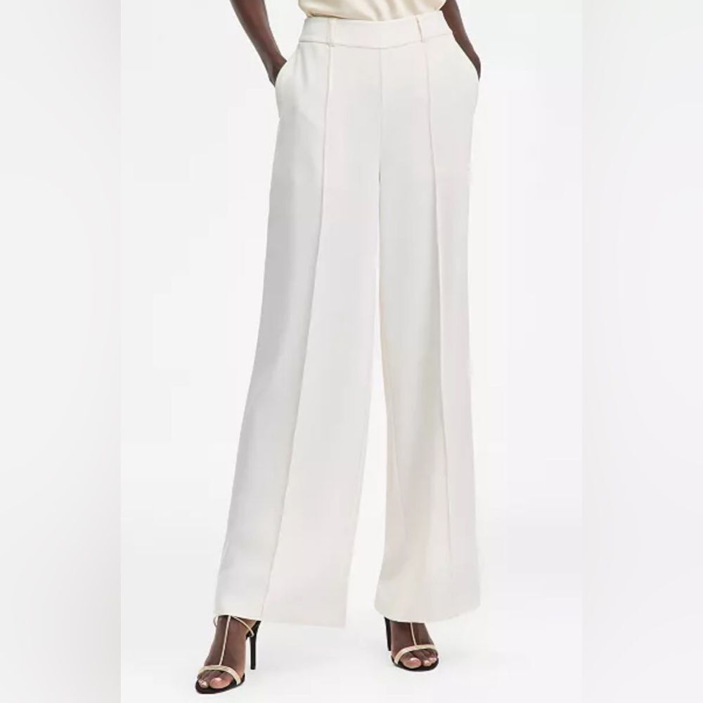 INC Essentials Wide Leg Pants Tan Large NWT